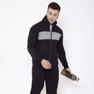 À la mode mode fermeture éclair survêtement hommes vêtements de sport élégants tenue confortable décontracté tenue de tous les jours formation deux pièces costume - Product Image 6