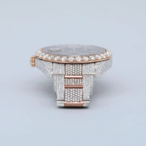 นาฬิกาเพชรแบบปรับแต่งได้สำหรับผู้ชาย VVS1ได้รับการรับรองกลไกฮิปฮอปสีขาวทองเต็มรูปแบบอัตโนมัติใช้ได้ทั้งผู้ชายและผู้หญิง - Product Image 4