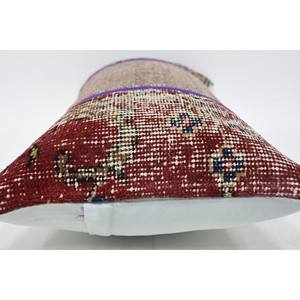 Multicolor Bohemian 12x24 Wool Kantha Pillow Vintage Embroidered Floral Print Woven Decorative Cushion Patchwork <b>18x18</b> Inch - Product Image 5