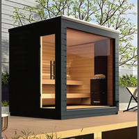 En Stock Livraison Immédiate Nouveau Design Sauna Infrarouge à Vapeur 2 Personnes Cabine de Sauna Infrarouge Hammam Bois Extérieur