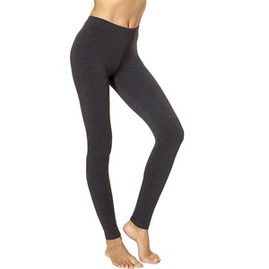 Fait sur mesure 95% coton 5% Spandex gris anthracite couleur taille moyenne dames Leggings meilleur prix d'usine Bangladesh - Product Image 2