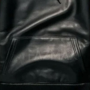 Latest Design Low Price <b>Men</b> Leather Hoodies 2025 New Style Adults Size Leather Hoodies Outdoor Wear Hoodies - Product Image 6