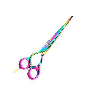 LOGO personalizado profesional 7 pulgadas cuchillas rectas largas estilista tijeras para mascotas herramientas de maquillaje de acero inoxidable - Product Image 3