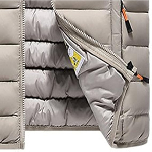 Gilet sans manches chaud en toile pour homme, veste matelassée avec col montant, logo frontal, design personnalisable, sans manches, OEM - Product Image 5