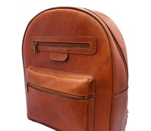 Mochila de piel auténtica marrón claro estilo marroquí vintage, bolso de hombro para mujer con cierre de moda Rock bohemio disponible OEM - Product Image 1