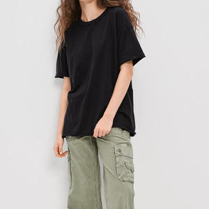 Camiseta deportiva informal de verano para mujer, corte regular, manga corta, transpirable, ecológica, 100% algodón, camisetas para mujer en venta - Product Image 3