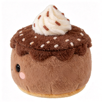 En gros, Adorable Peluche Gâteau au Chocolat, Peluche Gâteau Marron Mignonne Personnalisée, Poupée en Peluche Cupcake Marron Personnalisée