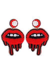 Bull Patten pendiente bordado con cuentas pendientes de cuentas de semillas hechos a mano puros para niñas y mujer regalo al por mayor pendientes de cuentas de semillas - Product Image 3