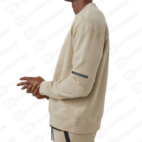 Sweat-shirt unisexe en molleton 100 % coton épais, teint uni, avec broderie et strass, écologique, pour l'hiver