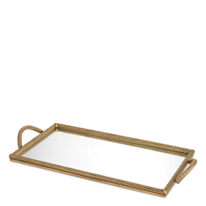 Plateau de prix de gros de haute qualité personnalisé avec verre miroir fini vintage qui élève votre espace de vie avec sa beauté. - Product Image 5