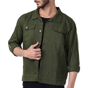 Veste en jean pour homme de haute qualité, style streetwear vintage, 100% coton, couleurs personnalisables, prix de gros, service OEM - Product Image 1