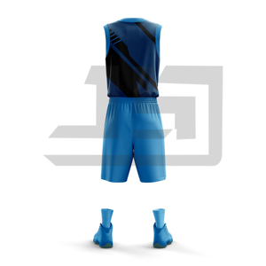 Ensemble de maillots et shorts imprimés pour équipes de basketball professionnelles – Idéal pour l'entraînement, les ligues, les tournois et les matchs de championnat – 100 % polyester - Product Image 5