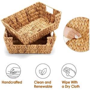 Cesta Decorativa de Jacinto de Agua, Cesta de Almacenamiento Hecha a Mano, Venta al por Mayor, Ecológica, Hecha en Vietnam - Product Image 2