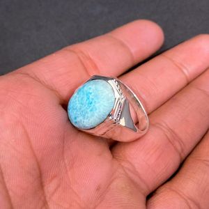 แหวนเงินสเตอร์ลิงสำหรับผู้ชายทำด้วยมืออเมซอนเครื่องประดับอัญมณีอเมซอนธรรมชาติทำด้วยมือสุดหรู925 - Product Image 6