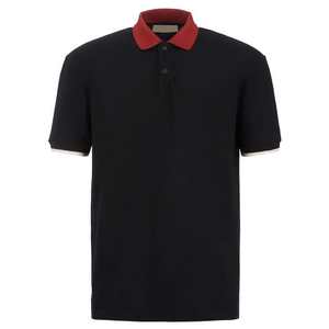 Último diseño de camiseta Polo para hombre cuello en contraste transpirable algodón Spandex manga corta polos ropa informal de verano para hombre - Product Image 1