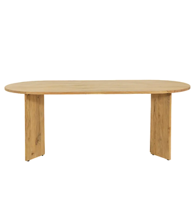 Massiv โต๊ะไม้อะคาเซียแข็งแข็งดีไซน์เรียบง่ายหรูหราทรง ovla สำหรับร้านอาหารบ้านห้องรับประทานอาหารไม้ทันสมัย - Product Image 2