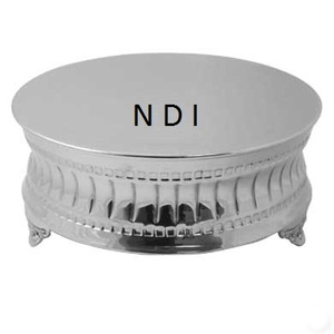 Celebración de fiesta de boda de lujo Grabado a mano Soporte de servidor de pastel de metal decorativo Acabado brillante Soporte de pastel de taza redondeada - Product Image 1