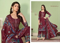Puro algodón suave Cachemira estampado fantasía bordado Swarovski diamante trabajo Sal-Colección de trajes de guerra