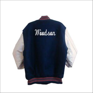 2026 personalizado Chenille bordado manga de cuero béisbol al aire libre Bomber Jumper chaqueta mujeres hombres frente sólido invierno High Street - Product Image 2