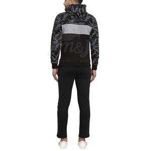 Conjunto de chándal con cremallera para hombre con sudadera con cremallera y pantalones de chándal para correr o gimnasio chándal con logotipo personalizado para hombre - Product Image 3