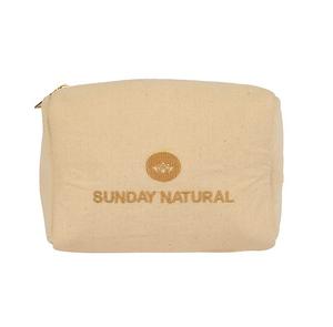 Vente en gros de sacs cosmétiques écologiques avec logo personnalisé pour voyage, fermeture à glissière, toile de coton transparente jute naturelle unie pour femmes - Product Image 6