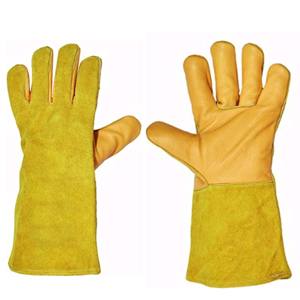 Guantes de jardín de cuero de cabra de alta calidad, a prueba de espinas, personalizados, al por mayor, de seguridad para el jardín - Product Image 1