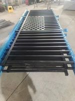 Panel de Cerca para Piscina de Hierro Moderno con Recubrimiento en Polvo, Impermeable, Fácil de Montar, para Entrada de Vehículos y Uso en Exteriores
