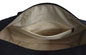 Sac polochon en toile noire véritable de style bohème unisexe RFID élégant portable de voyage spacieux un grand compartiment vente en gros - Product Image 4