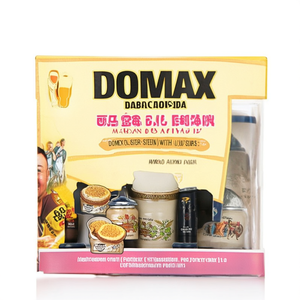 Verre à bière DOMEX 0,5 L avec couvercle plat en étain, 3 couleurs assorties, lot de 6 - Product Image 2