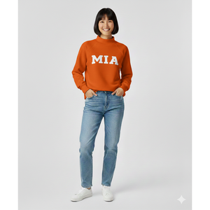 Sweat-shirt à col montant vert foncé pour femme avec graphisme audacieux MIA Trackstar OEM Private Label - Product Image 6