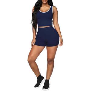 Summer Tank Tops Bandage Hollow Out Lace Up short Sets Club <b>Dress</b> <b>For</b> <b>Women</b> Crop Top 2 Pieces Short Set - Product Image 1