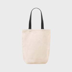 Medium 8oz Natural Canvas <b>Bag</b> with 12oz Thickness Eco-Friendly <b>Long</b> Black Rope Handles for Advertising Daily Use Gifts - Product Image 1