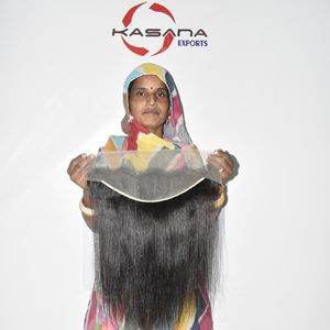 Extensions de cheveux naturels indiens non traités 13*4 Frontal Cuticule Aligned Natural Color pour femmes Perruques en cheveux humains noirs bruts Prix ​​bas - Product Image 4