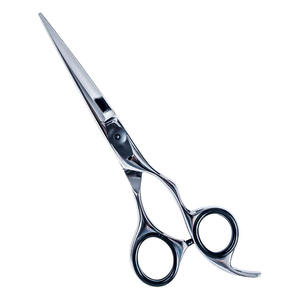 Ciseaux de coupe de cheveux de haute qualité finition ciseaux de coiffure de beauté en acier inoxydable polonais avec anneau en caoutchouc noir - Product Image 1