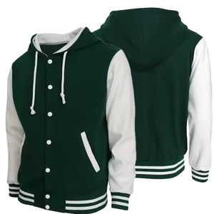 Uniforme de equipo de béisbol, chaqueta deportiva transpirable con capucha, logotipo personalizado, estampado de algodón, manga larga para hombre, talla grande, botón abajo - Product Image 3