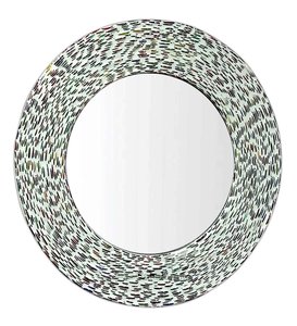 Espejo de pared de Color plateado con alambre de diseño antiguo para decoración del hogar y oficina - Product Image 1