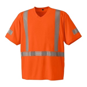 Ropa de trabajo de alta visibilidad Camisetas de manga corta para hombres Material impermeable de algodón y poliéster personalizable - Product Image 1