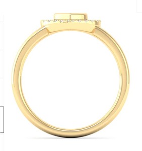 Ensemble de diamants naturels en forme de cœur en or jaune 14 carats Bijoux de fiançailles de style ethnique-Boucles d'oreilles Bague Pendentif pour mariages Spécial - Product Image 6