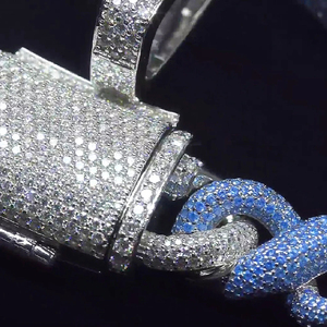 จี้เงินแท้ 925 รูปทรงสัญลักษณ์สันติภาพ สไตล์ฮิปฮอป งานสั่งทำพิเศษ เครื่องประดับคุณภาพสูง ประดับเพชรโมอิสซาไนต์ VVS คุณภาพสูง ฝังแบบ Bezel Setting - Product Image 5