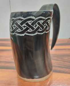 Taza de cuerno vikingo pulida hecha a mano, artesanías naturales con estilo náutico, fábrica de estilo Animal al por mayor - Product Image 6