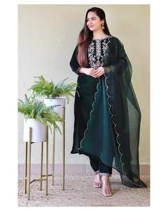 Heavy Designer Premium Quality Fully Stitched Heavy Viscose <b>Velvet</b> Top and Bottom With 5mm Embroidery Sequence Work Sleeve - Product Image 4