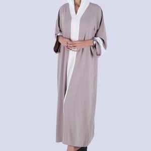 Robe Abaya Musulmane Décontractée Modeste à Manches Longues pour l'Été, Vêtements Islamiques pour Femmes, Conception Personnalisée, Service OEM, Vente en Gros, Séchage Rapide - Product Image 2