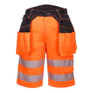 Haute visibilité réfléchissant Cargo sécurité multi-poches haute visibilité Shorts de travail haute visibilité hommes Construction vêtements de travail Shorts de sécurité - Product Image 4