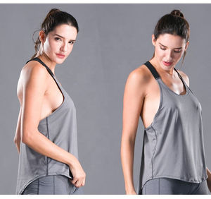 Travel <b>Vest</b> Summer Women's Knitted Sport Gym Tank Top Loose Fit Quick Dry Breathable Eco-Friendly <b>Racer</b> <b>Back</b> - Product Image 2