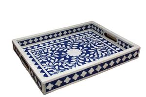 Plateau de service en incrustation d'os avec motifs arabes, taille et couleur personnalisables, plateau à un niveau, vaisselle multifonctionnelle - Product Image 2