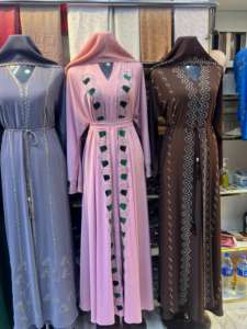 Best Quality Handmade Sequined Hand Embroidered Beaded Vintage Premium Nida Abaya Anti-Pilling Meera Fashion Designers - Product Image 4