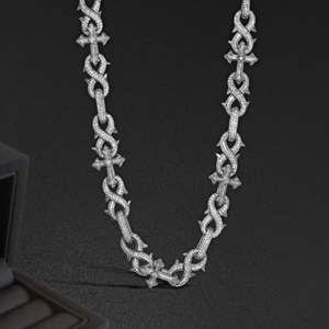 14k Gold Fashion Luxury Lab Grown Diamond Hip Hop Jewelry Iced Out 16MM <b>Infinity</b> Link Pendant 55tcw Round Brilliant Cut Men's - Product Image 2