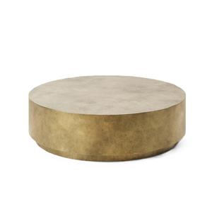 Nueva tendencia, mesa de centro de latón de Metal para sala de estar de estilo europeo, acabado dorado, mesa central de baja altura redonda para dormitorio - Product Image 2