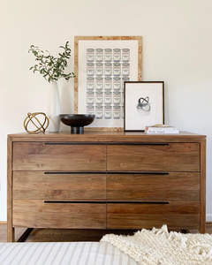 เฟอร์นิเจอร์ในร่มสำหรับแต่งตัวไม้สัก6ลิ้นชักพร้อมการก่อสร้างที่แข็งแกร่งตกแต่ง Salak ราคาขายส่ง - Product Image 5