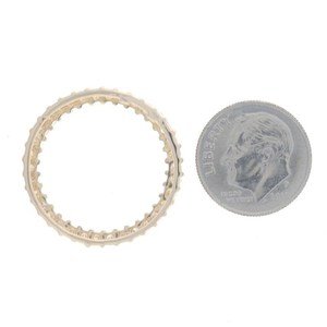 14K oro amarillo real diamante eternidad Halo colgante redondo brillante corte círculo para mujer joyería de moda chapado en oro - Product Image 4